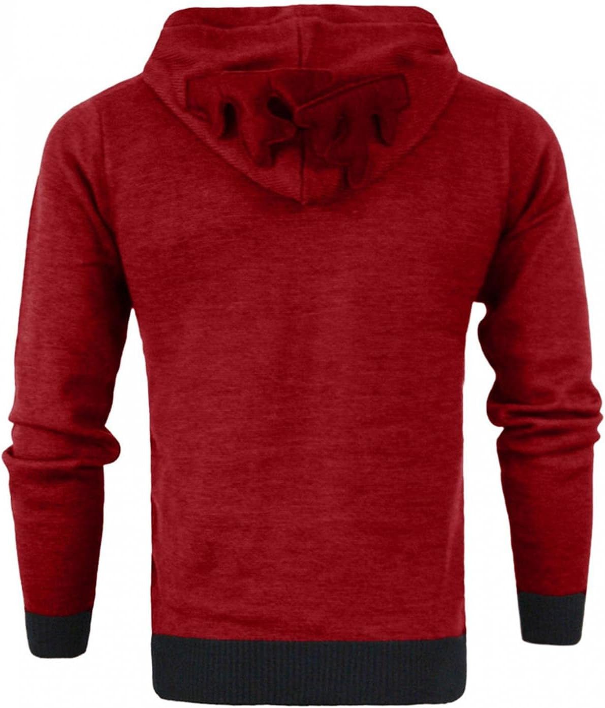 Hoodies for Mens Christmas Winter Ugly Mens Hoodies Reindeer Feather Stitching Hooded Hoodies Tops