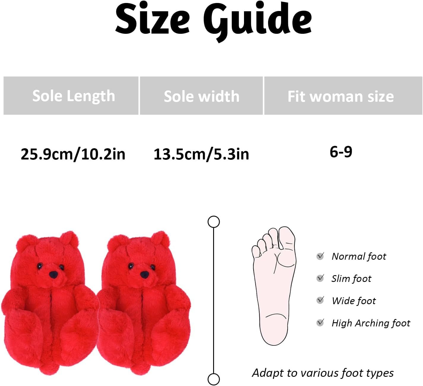 Women'S Plush Teddy Bear Slippers Home Indoor Soft Anti-Slip Cute Winter Warm Floor Shoes Slippers Cartoon