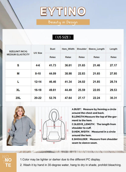 Womens Hoodie Oversized Sweatshirts for Women Loose Fit Casual Long Sleeve Hooded Sweatshirt Hoodie with Pocket Blue XL