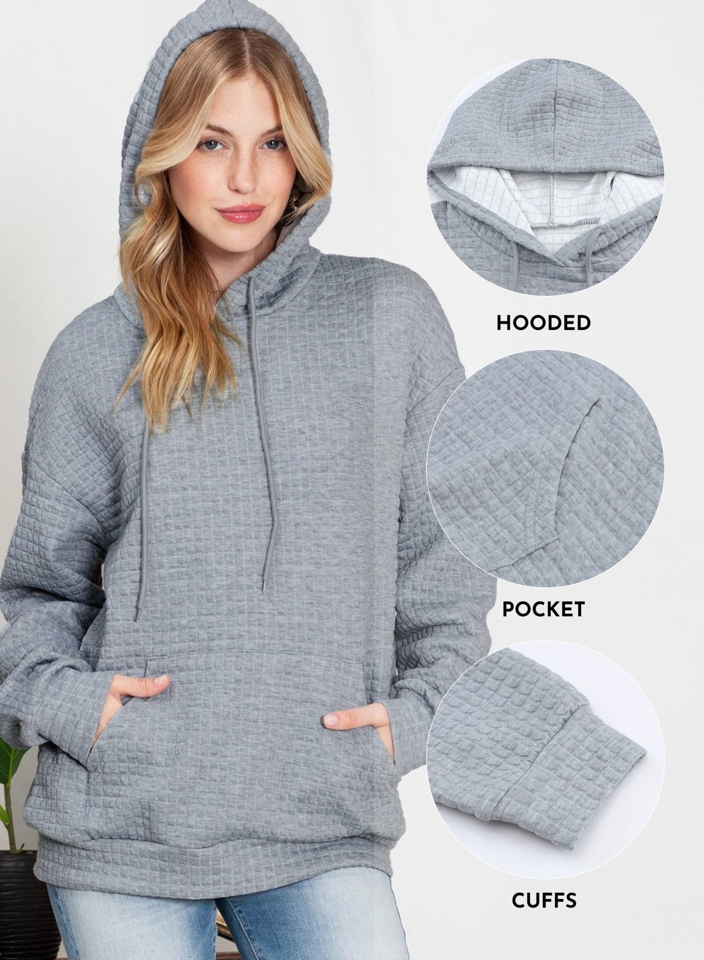 Womens Hoodie Oversized Sweatshirts for Women Loose Fit Casual Long Sleeve Hooded Sweatshirt Hoodie with Pocket Blue XL