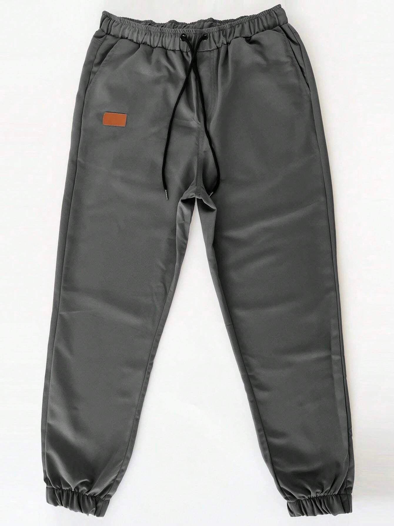 Manfinity Homme Loose-Fit Men'S Carrot Pants with Drawstring Waist