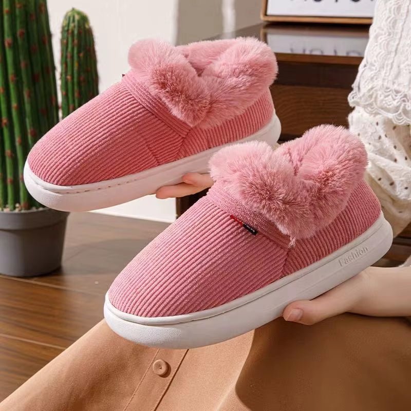 Winter Women Shoes Casual House Shoes for Men 2025 Outdoor Warm Cotton Shoes for Women Indoor Plush Padded Slippers Female