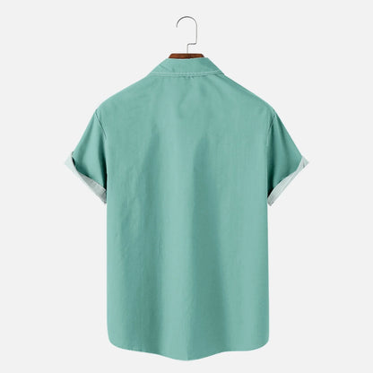 Mens T-Shirts Men'S Summer Fashion Hawaiian Style Short Sleeve Casual Shirts Mens Dress Shirts Mens T Shirts Clearance Mens T Shirt Graphic Mint Green,3Xl