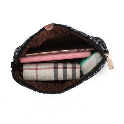 by Mia K. Marimar Women'S Tote Bag with Pouch and Wristlet, Signature 4 Piece Set - Burgundy Red