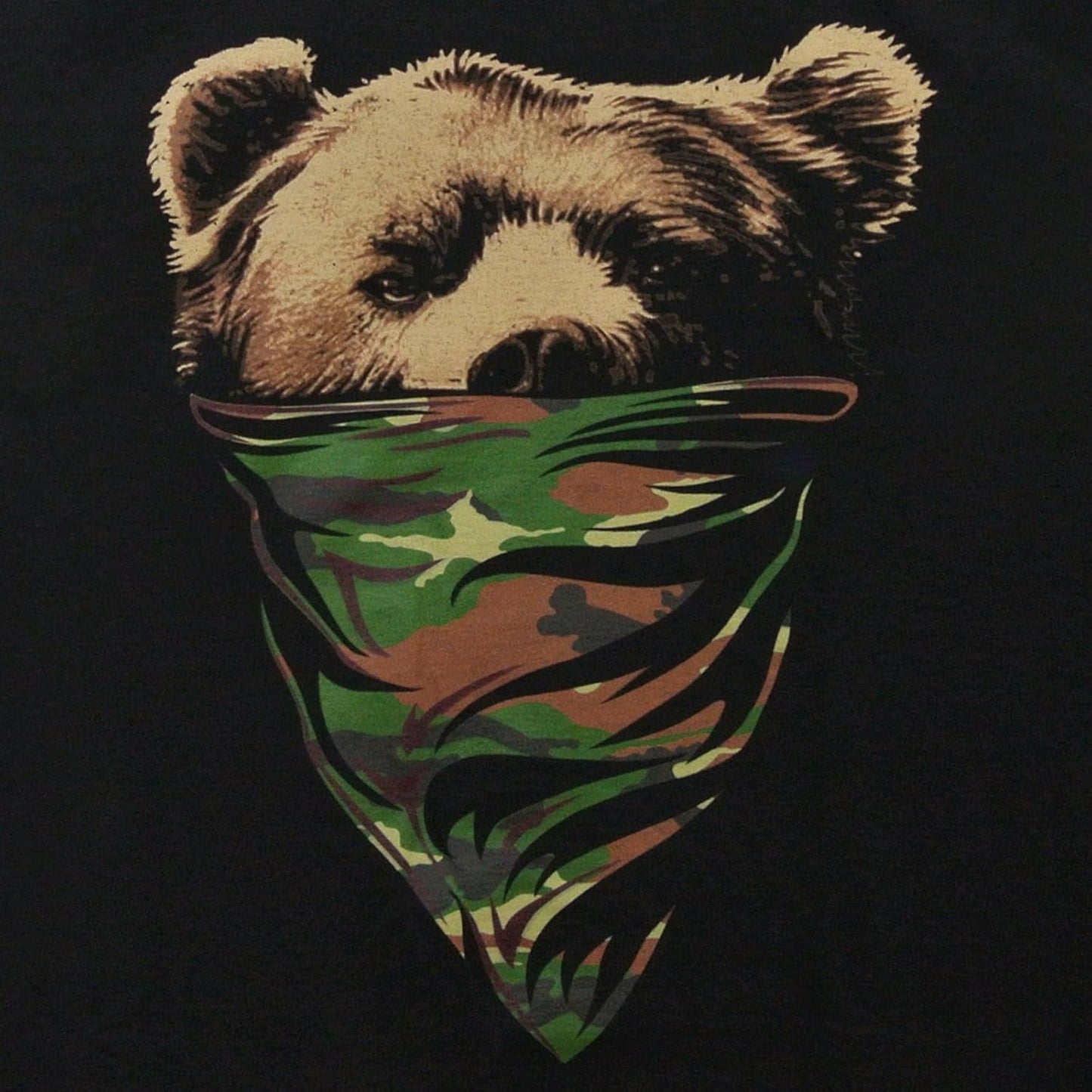 California Camouflage Bandana Bear Mens T Shirt Cali Love Tee