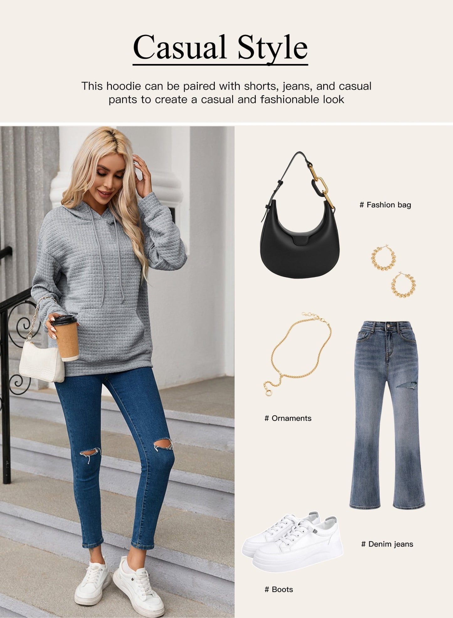 Womens Hoodie Oversized Sweatshirts for Women Loose Fit Casual Long Sleeve Hooded Sweatshirt Hoodie with Pocket Blue XL