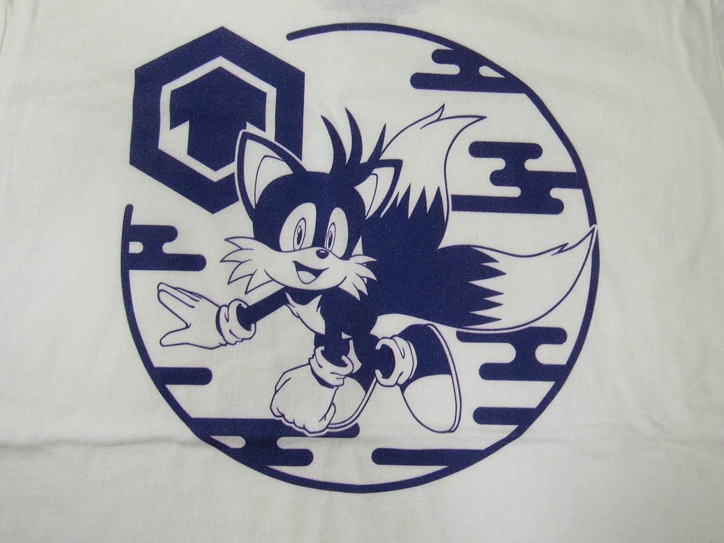 Sonic the Hedgehog Tails Character Mens White Graphic Tee