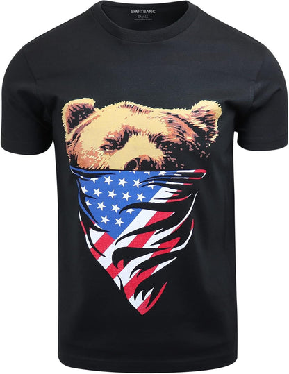 California Camouflage Bandana Bear Mens T Shirt Cali Love Tee