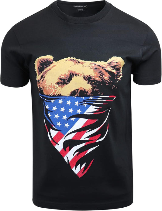California Camouflage Bandana Bear Mens T Shirt Cali Love Tee